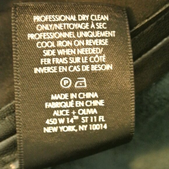 New Alice + Olivia Benny Baggy Faux Leather Pants in Black Size M#2120 - Picture 12 of 13